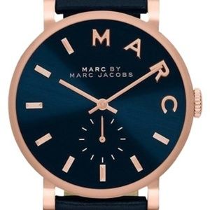 Marc by Marc Jacobs Gold / Navy Baker Dial Leather
